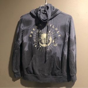 Mighty Fine Dream Wildly Logo Sweatshirt Hoodie With Face Cover, Size Small